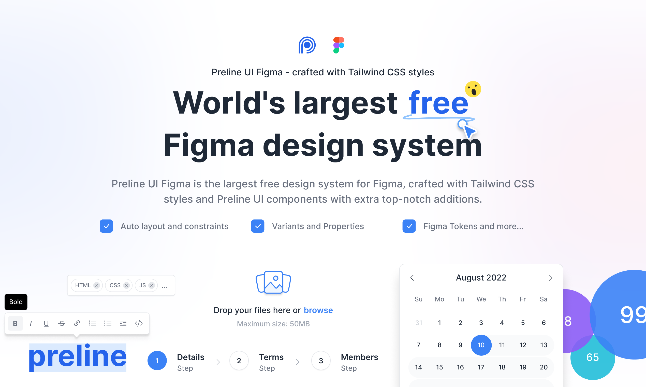 Preline UI Figma - 가장 큰 무료 Figma 디자인 시스템 미디어 1