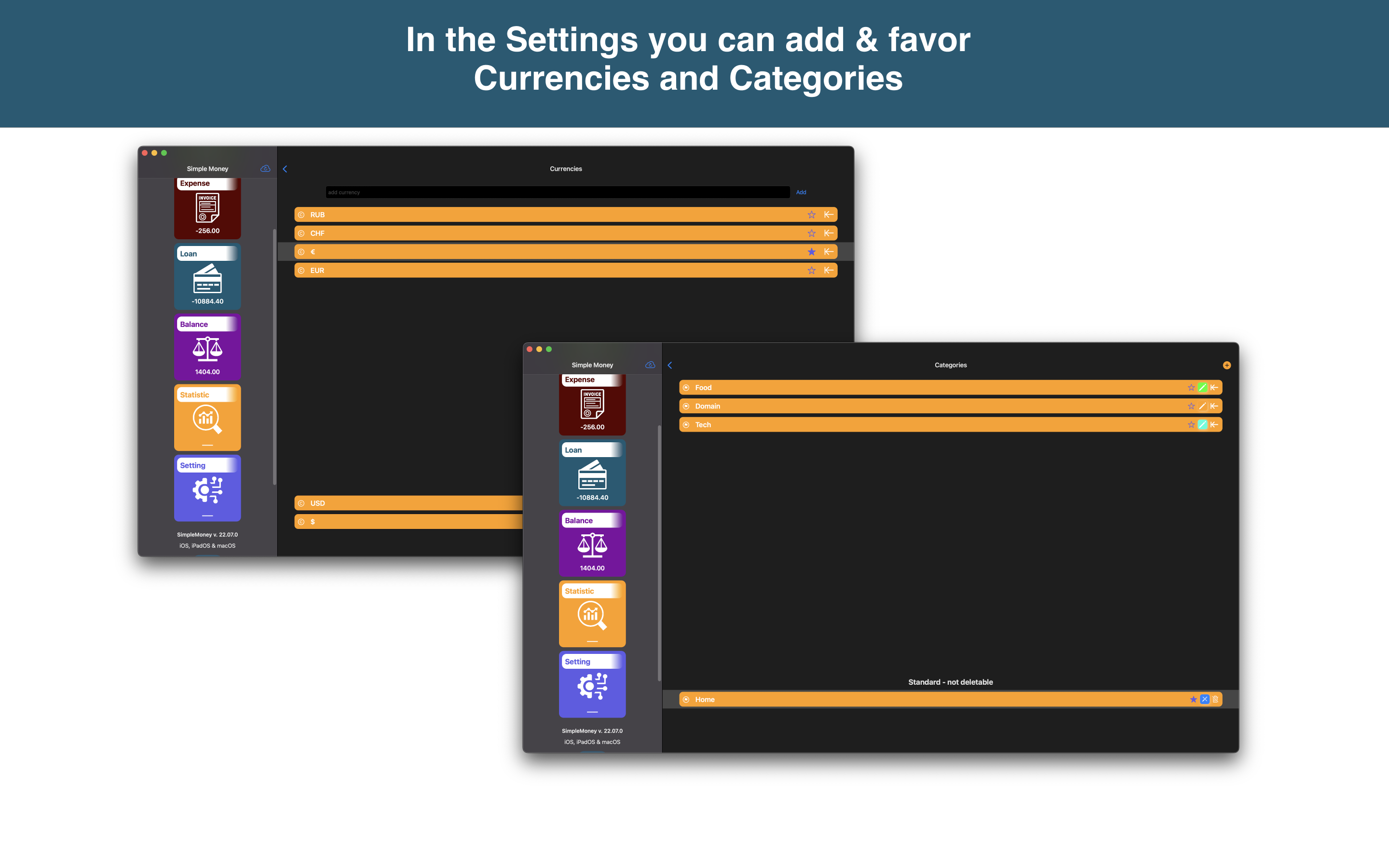 SimpleMoney - Universal App gallery image