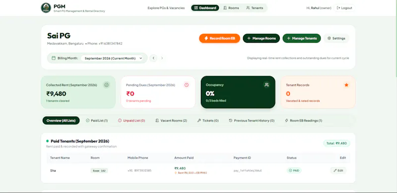 PGM - Smart PG Management screenshot 2