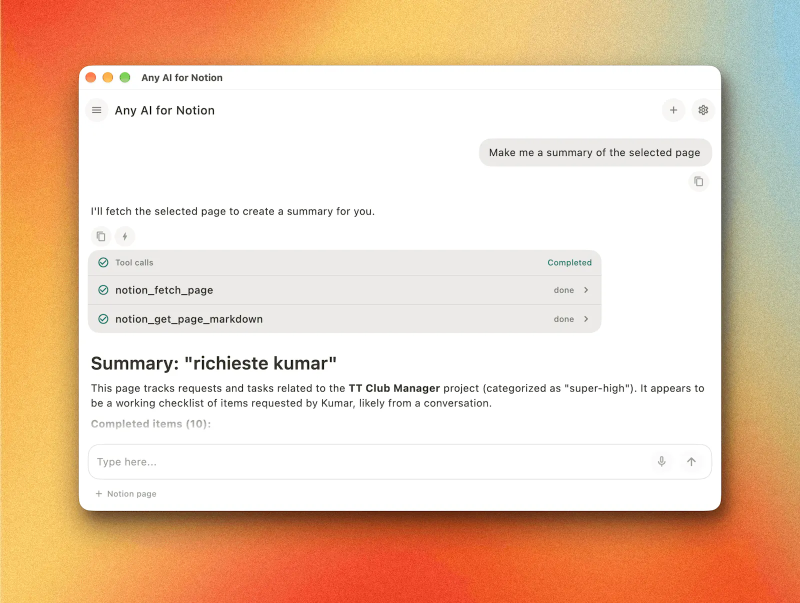 Any AI for Notion screenshot 2