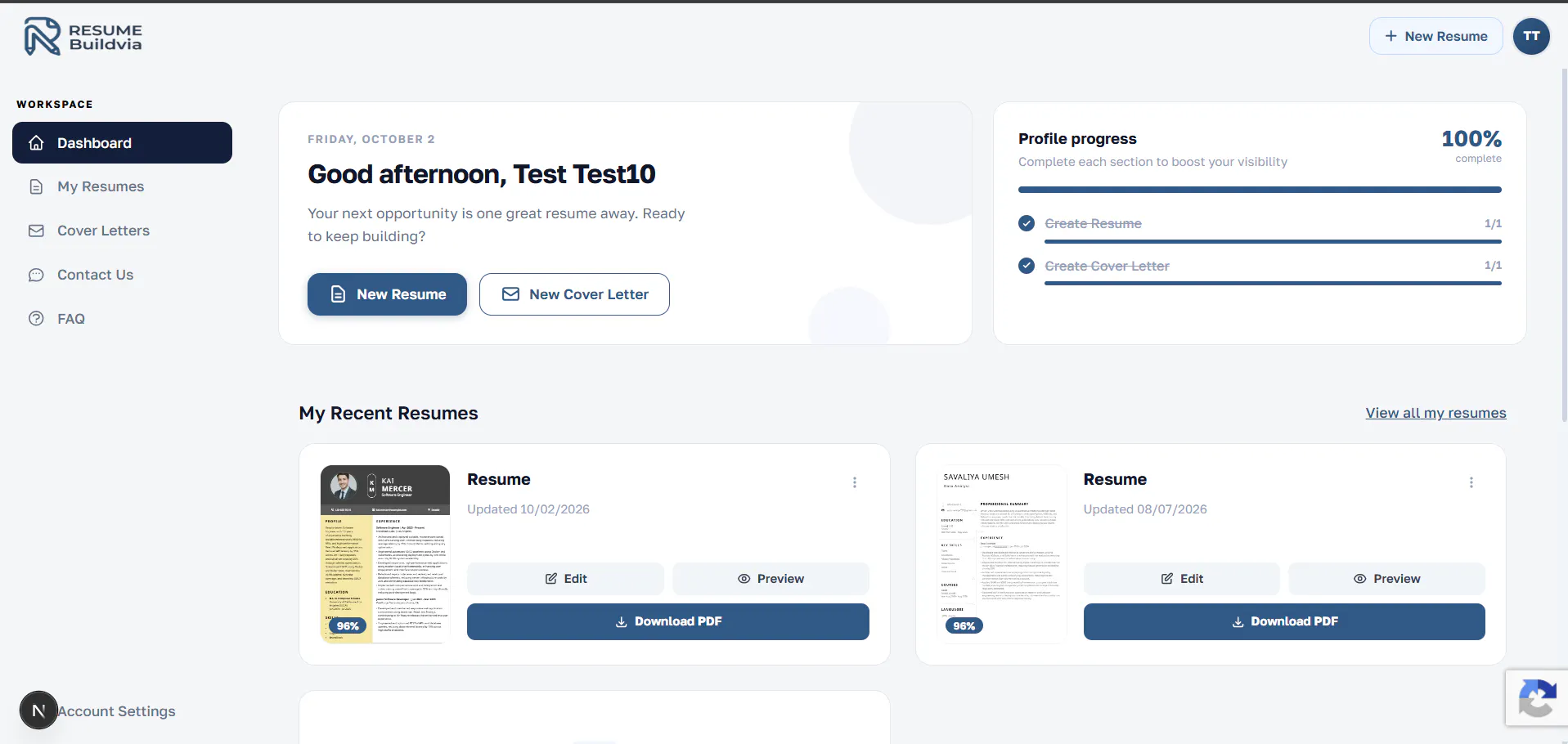 ResumeBuildvia gallery image