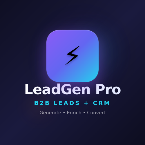 LeadGen Pro - Product Hunt launch logo and brand identity