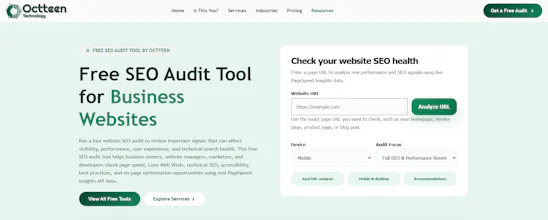 Octteen SEO Audit Tool gallery image