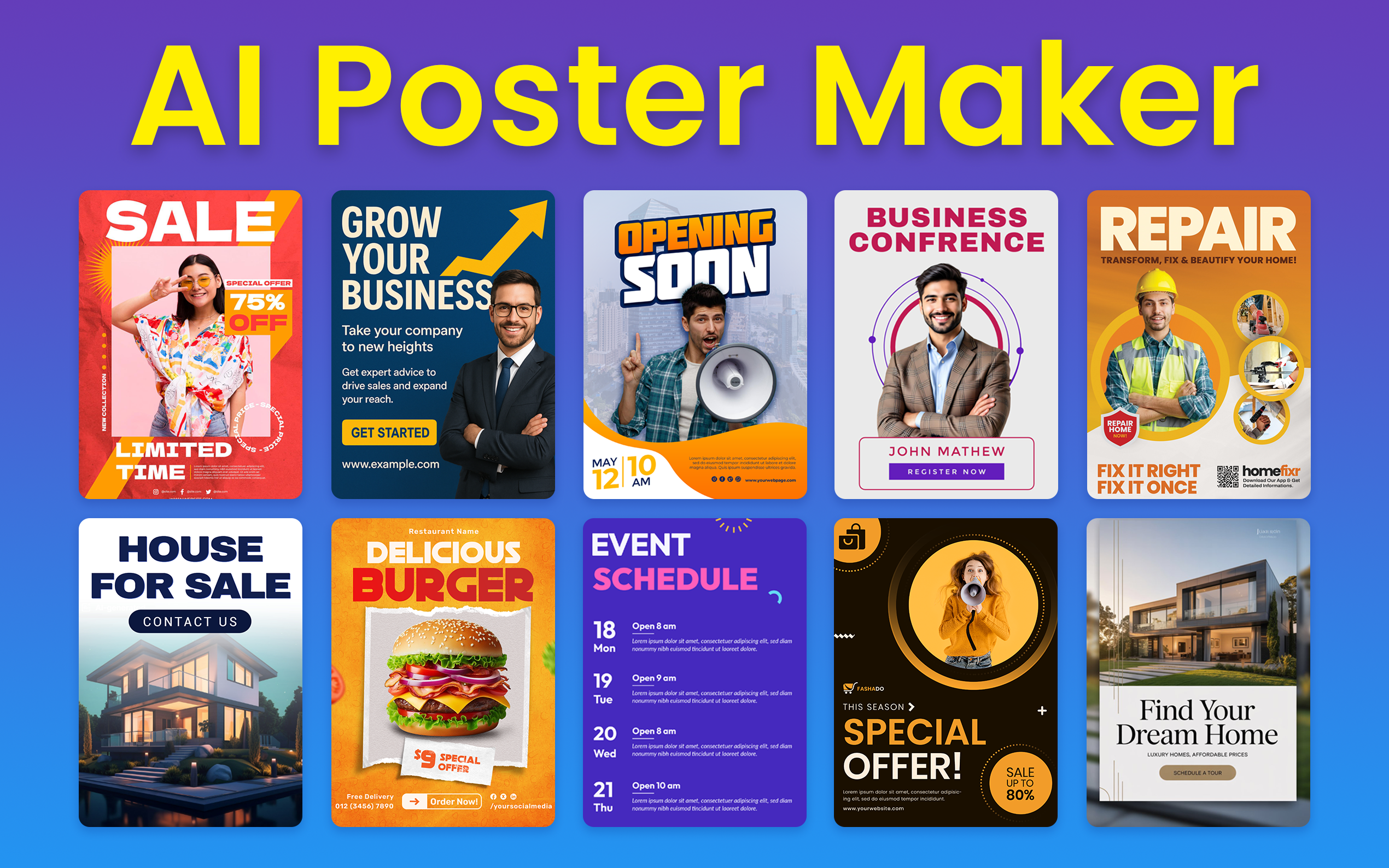 AI Poster Maker - Pixeen - Main product screenshot demonstrating key features and user interface