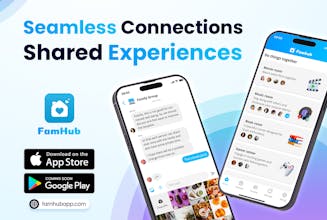 Screenshot dell&rsquo;app Famhub: Rimani connesso con i tuoi cari, indipendentemente dalla distanza.