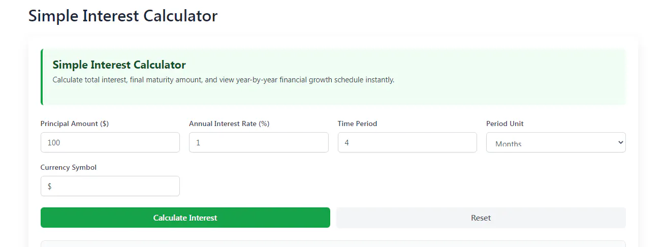 Simple Interest Calculator gallery image
