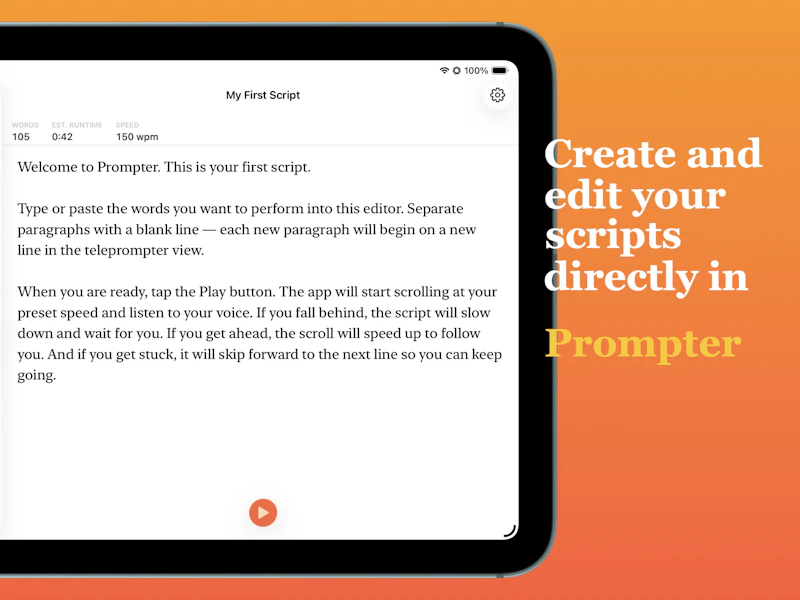 Prompter - The Smart Teleprompter screenshot 7