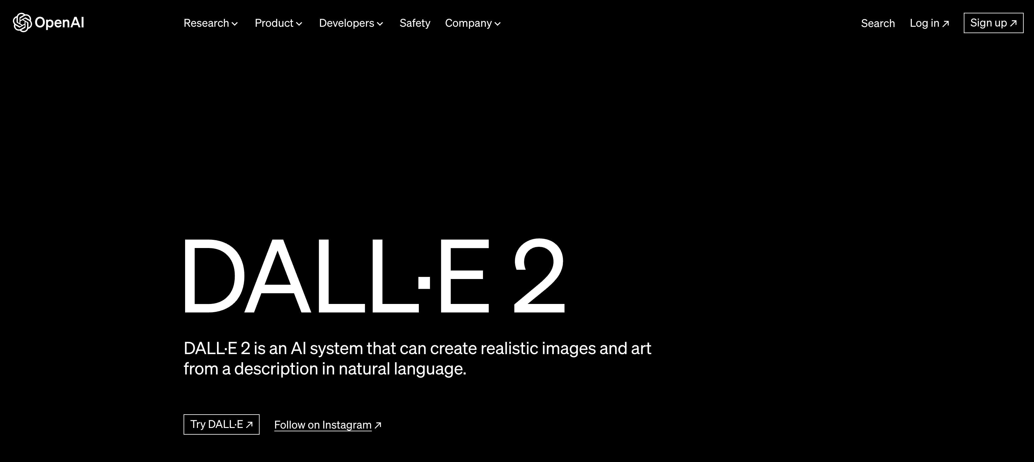 DALLE-2 website