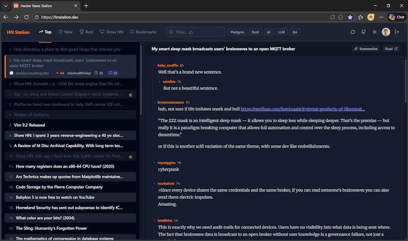 Hacker News Station screenshot 4