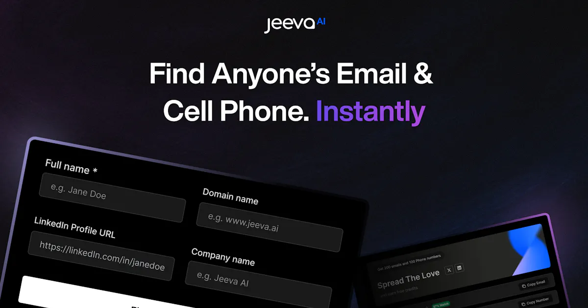 Contact Finder by Jeeva AI