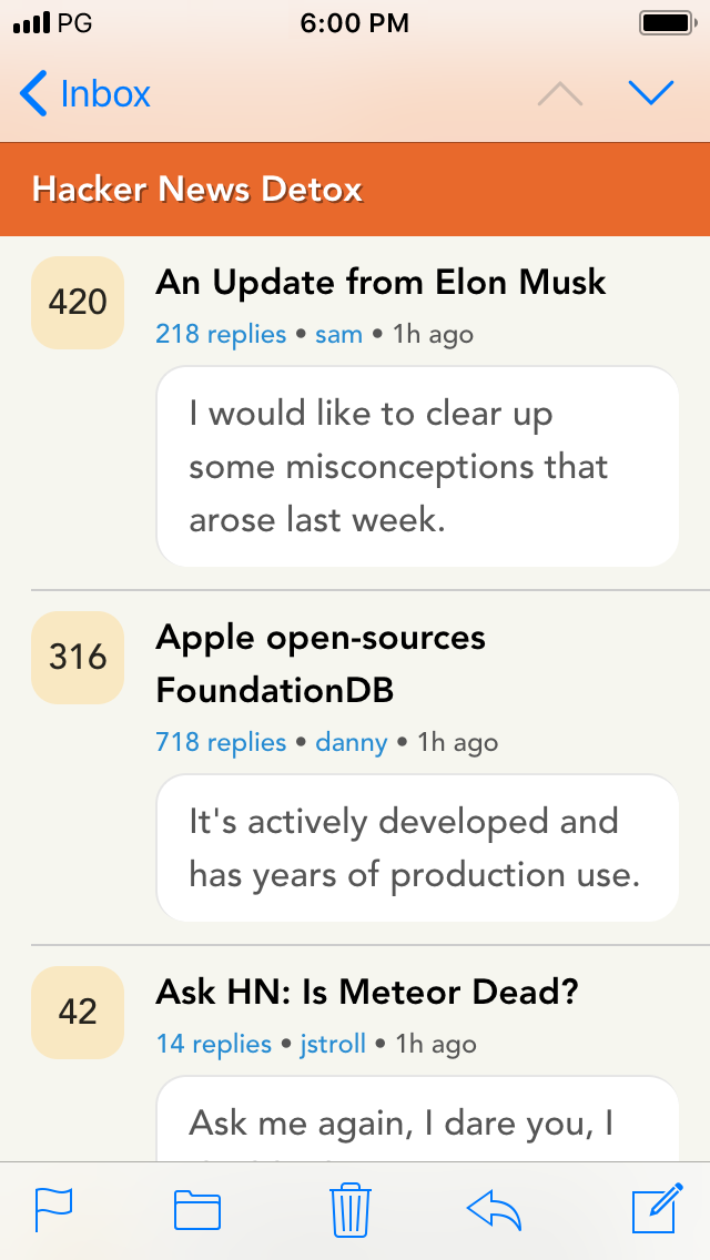 Hacker News Detox gallery image