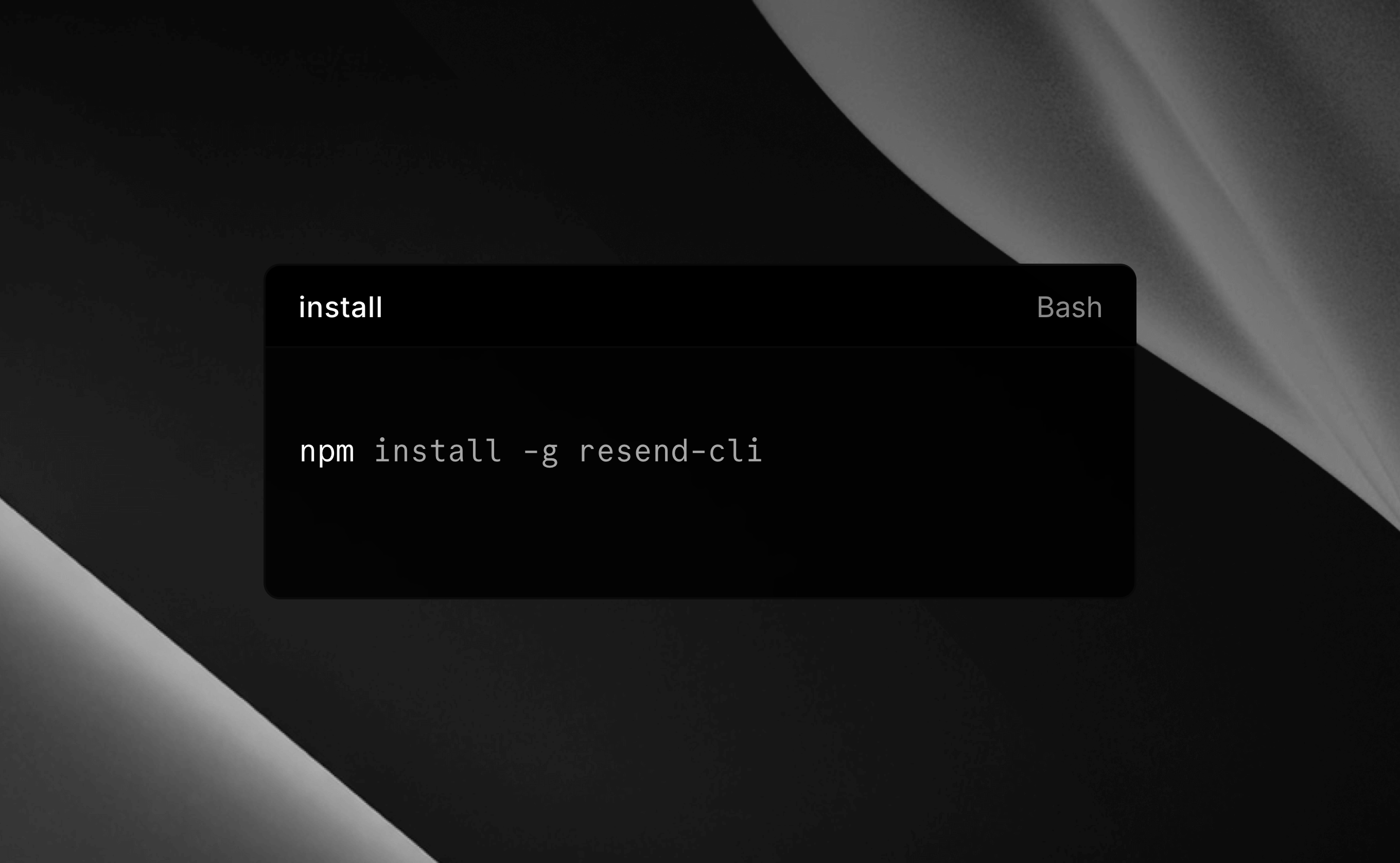 Resend CLI 2.0 gallery image