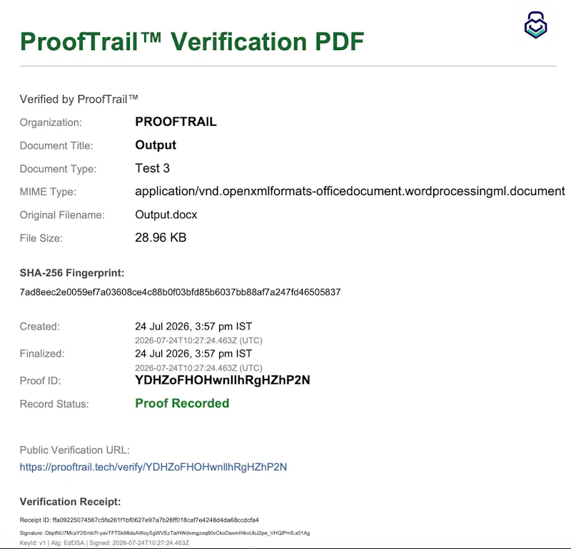 ProofTrail™ screenshot 3