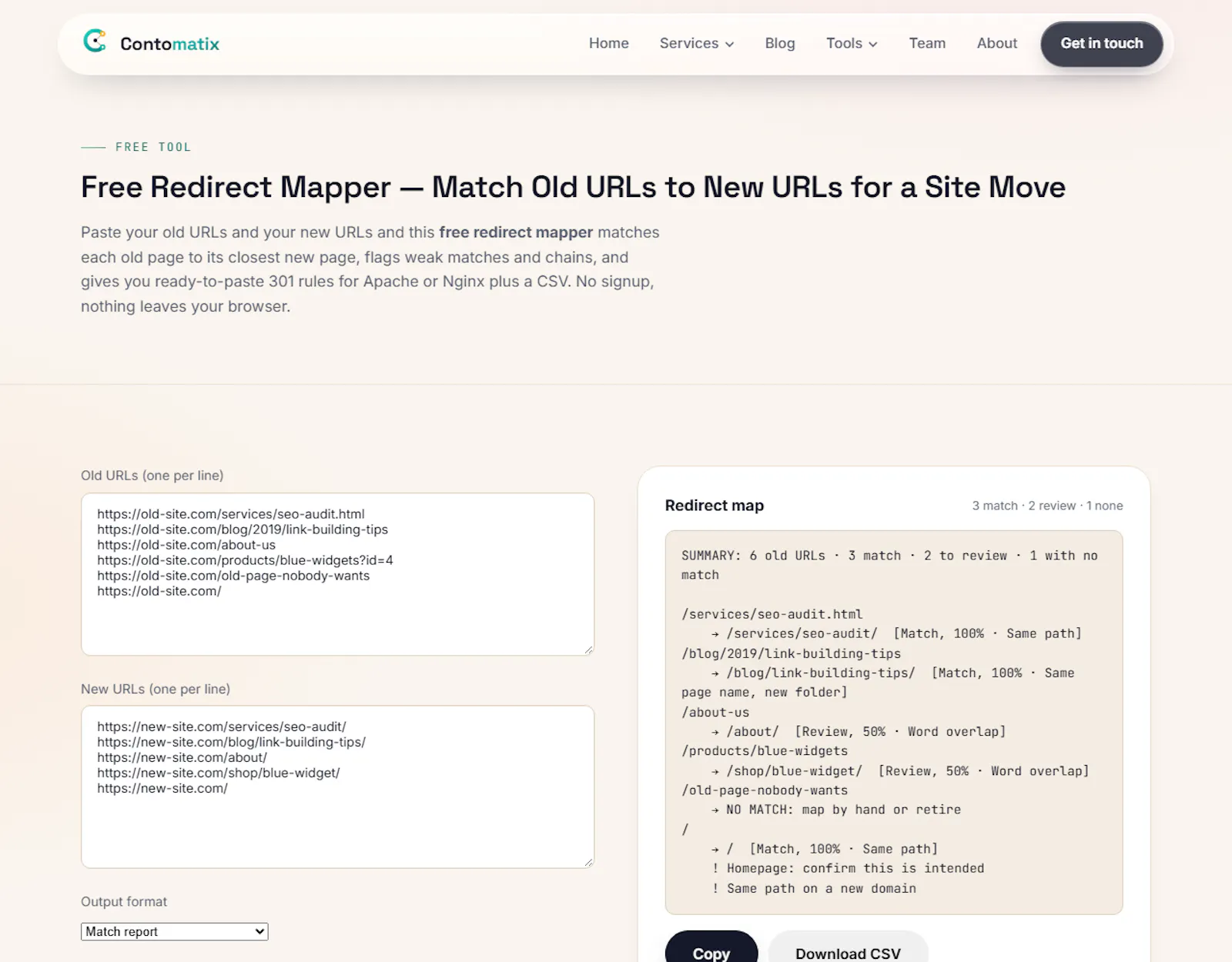 Contomatix Redirect Mapper screenshot 2