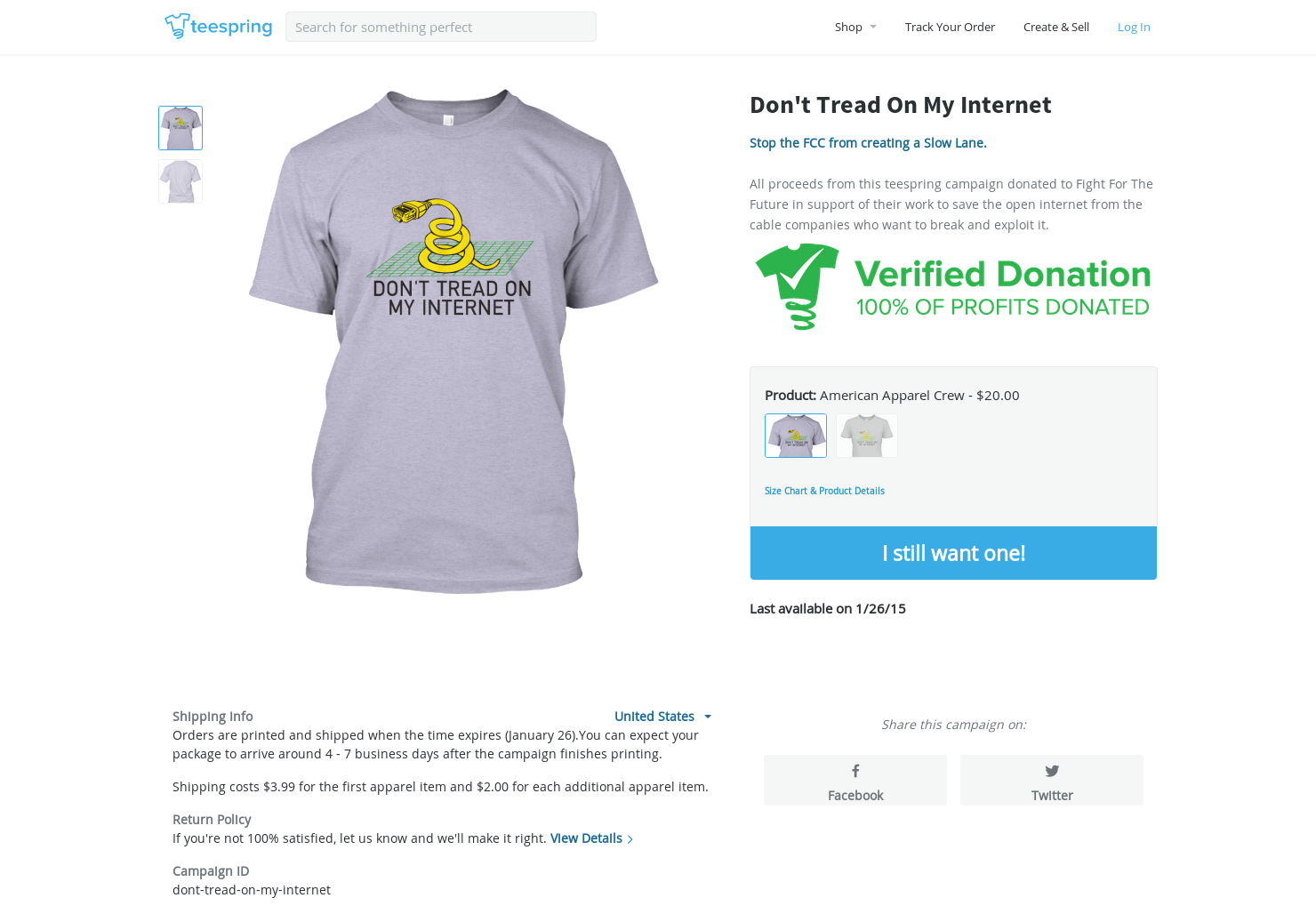 Don't Tread On My Net