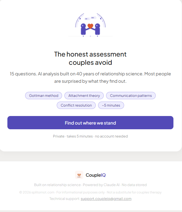 CoupleIQ – Relationship Health Analyzer gallery image