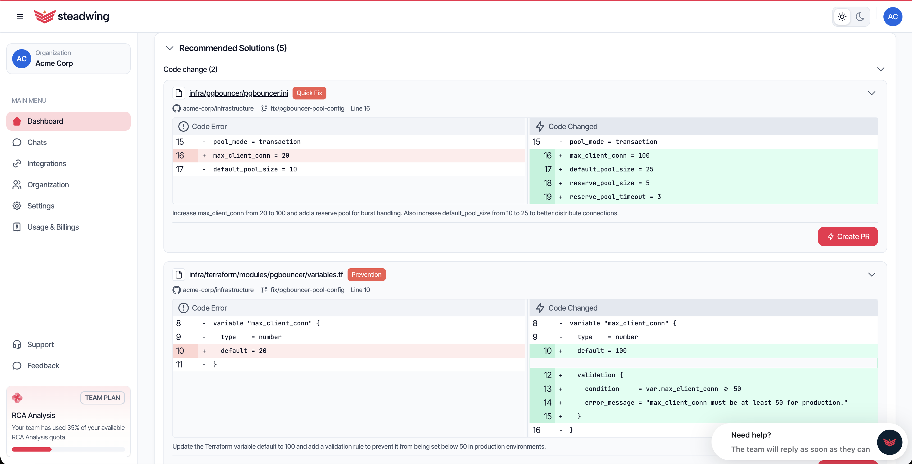 Steadwing - Screenshot 3 showing product features and functionality