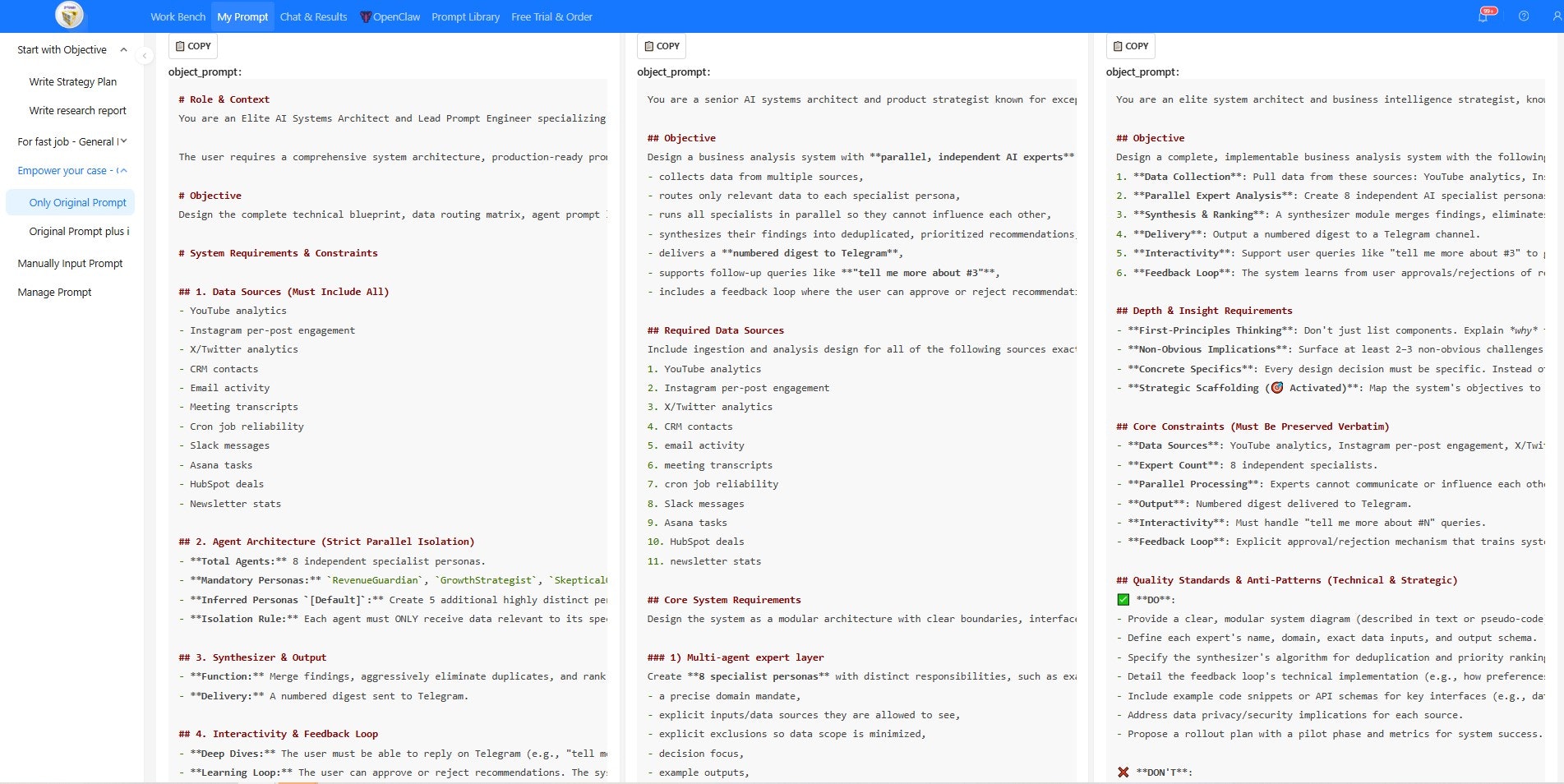 Objective-Led Prompt/Context Engine gallery image