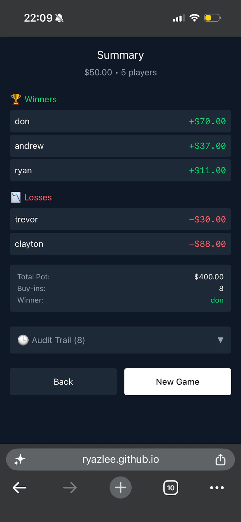 Poker Session Manager screenshot 4