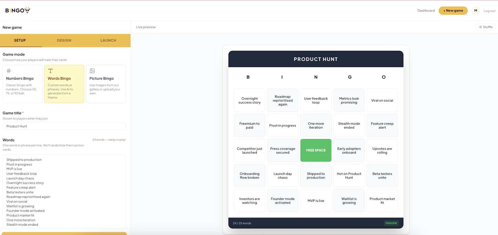 BingoGoat screenshot 2