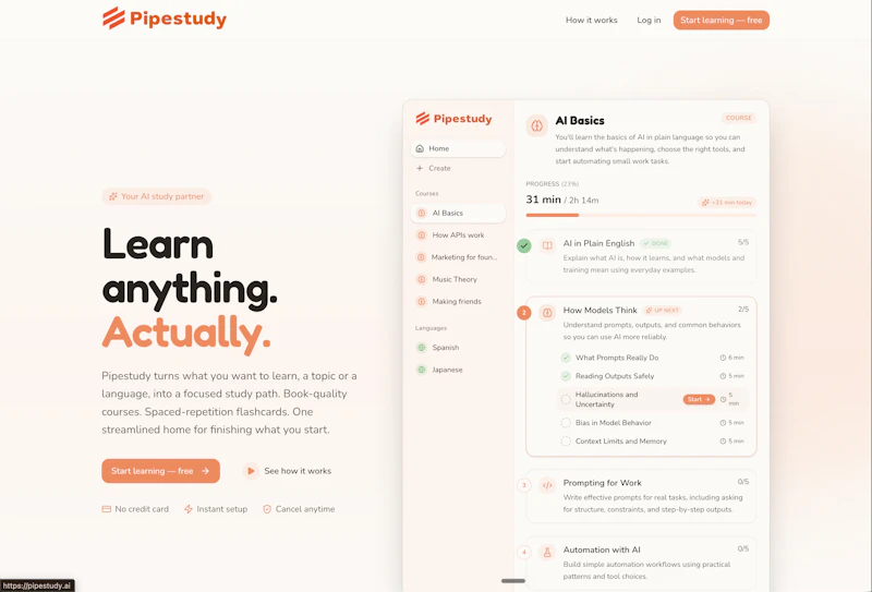 Pipestudy screenshot 1