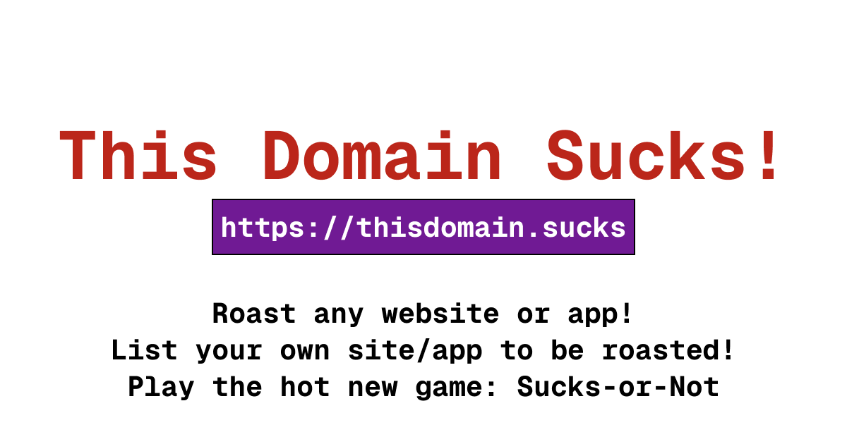 This Domain Sucks gallery image