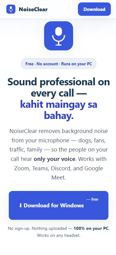 Free noise cancellation for your calls gallery image