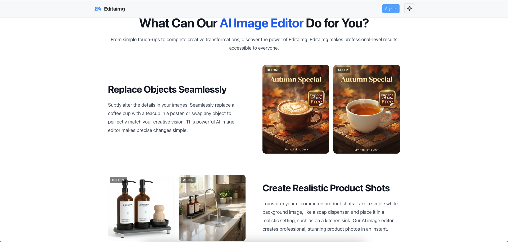 Editaimg - Screenshot 2 showing product features and functionality