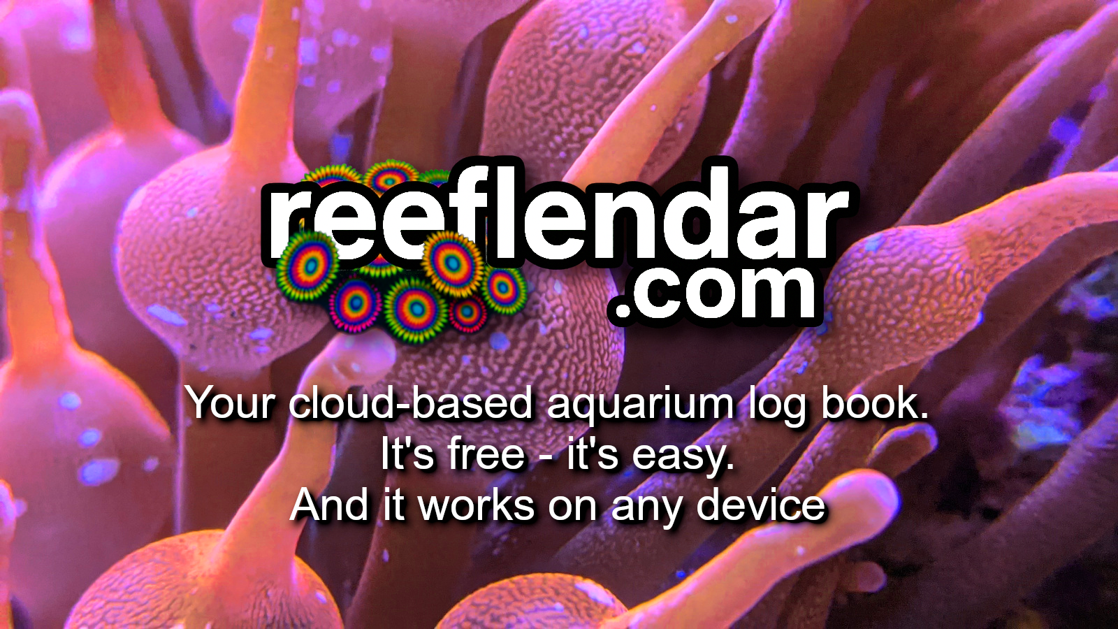 Reeflendar.com - Libretto di bordo dell'acquario basato sul Web gratuito per i parametri del serbatoio di tracciamento media 2
