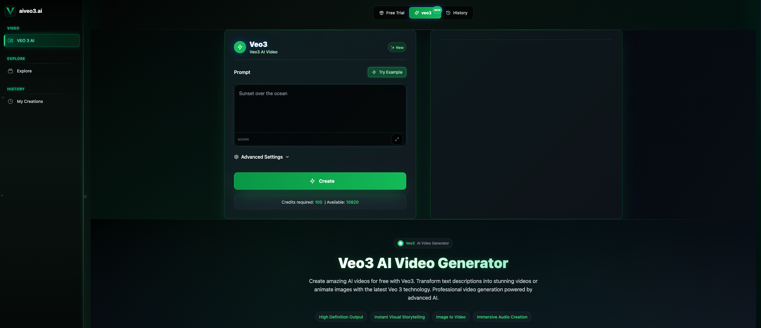 aiveo3.ai - Veo3 AI: Instant 8-seconden video-creatie media 1
