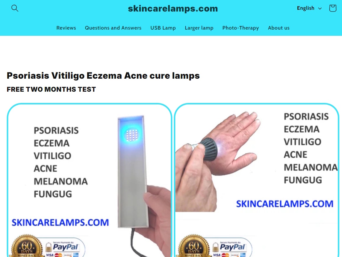Média skincarelamps.com - Lampes pour les maladies de la peau psoriasis eczéma vitiligo acné 3