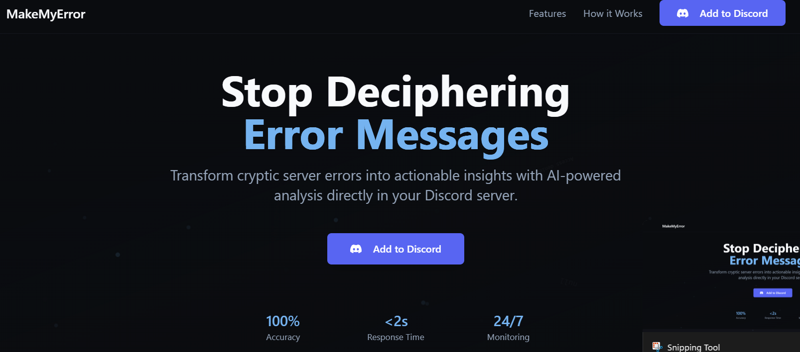 MakeMyError logo