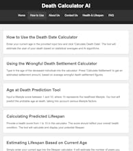 Death Calculator AI gallery image