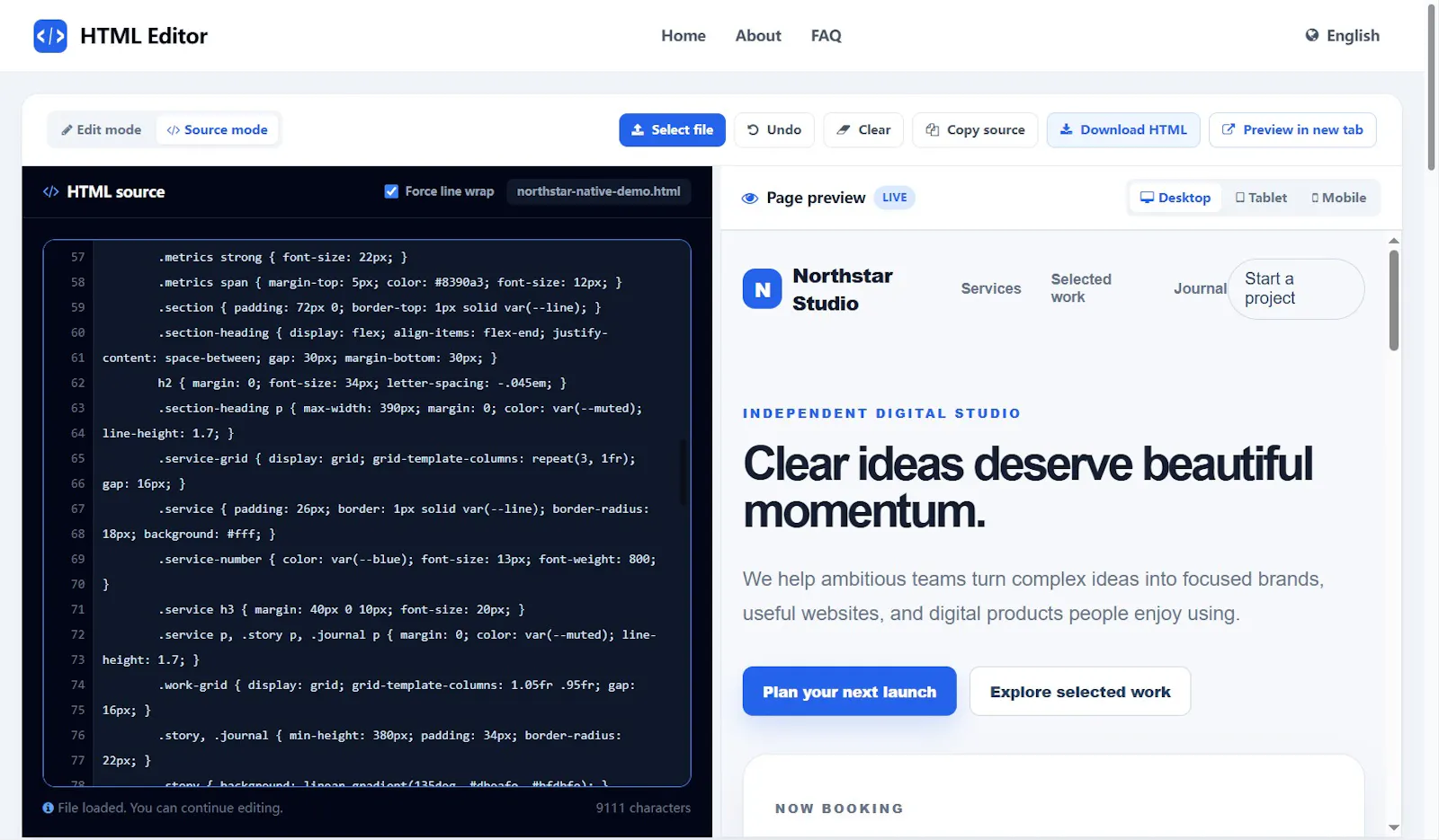 Online HTML Editor screenshot 3