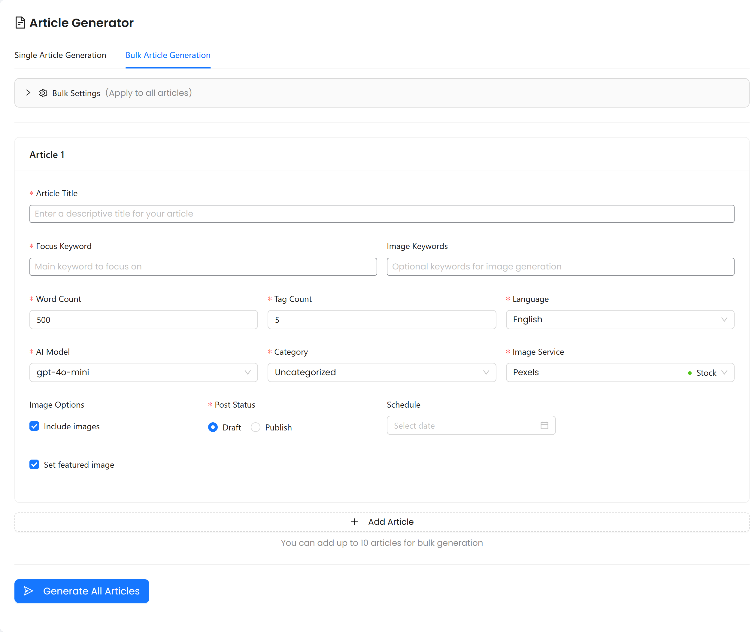 وسائط محتوى Craft AI - قم بإنشاء منشورات مدونة SEO مع الذكاء الاصطناعي بسهولة 5