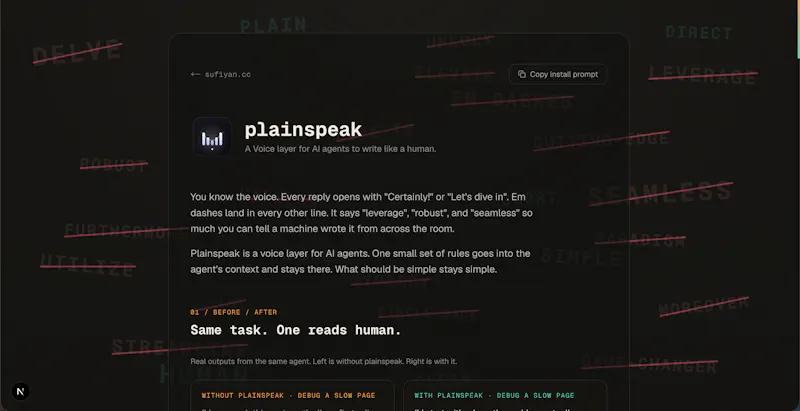 Plainspeak screenshot 1
