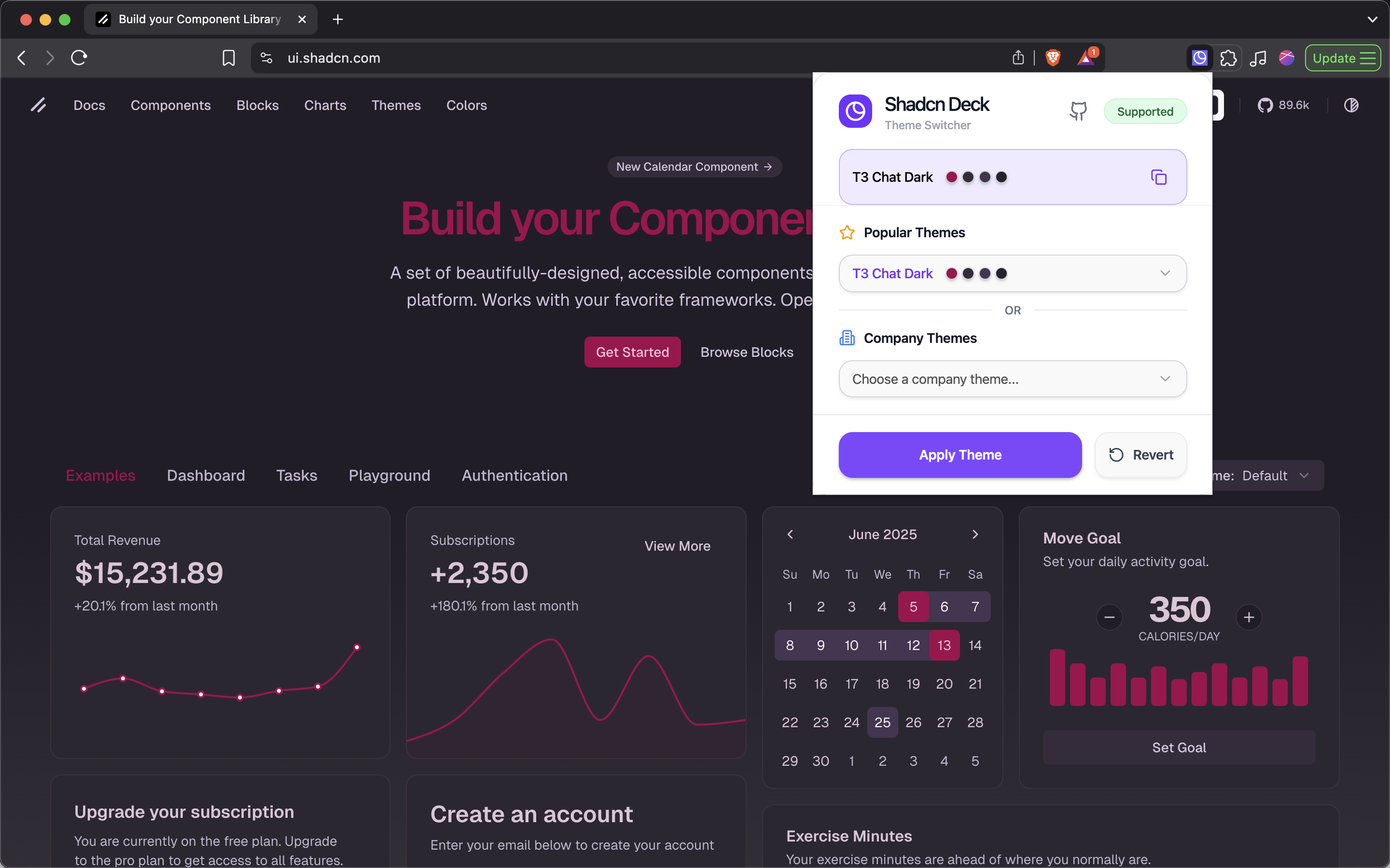 Shadcn 테마 스위처 - 스위치 및 미리보기 Shadcn UI 테마 라이브 코드 없음, 재배치 없음 미디어 5