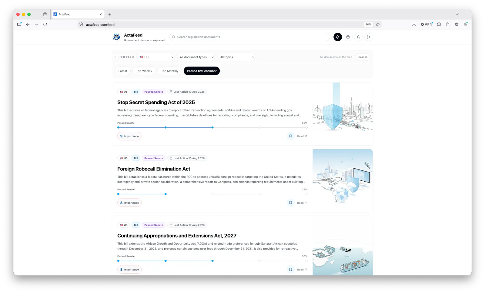 ActaFeed screenshot 2
