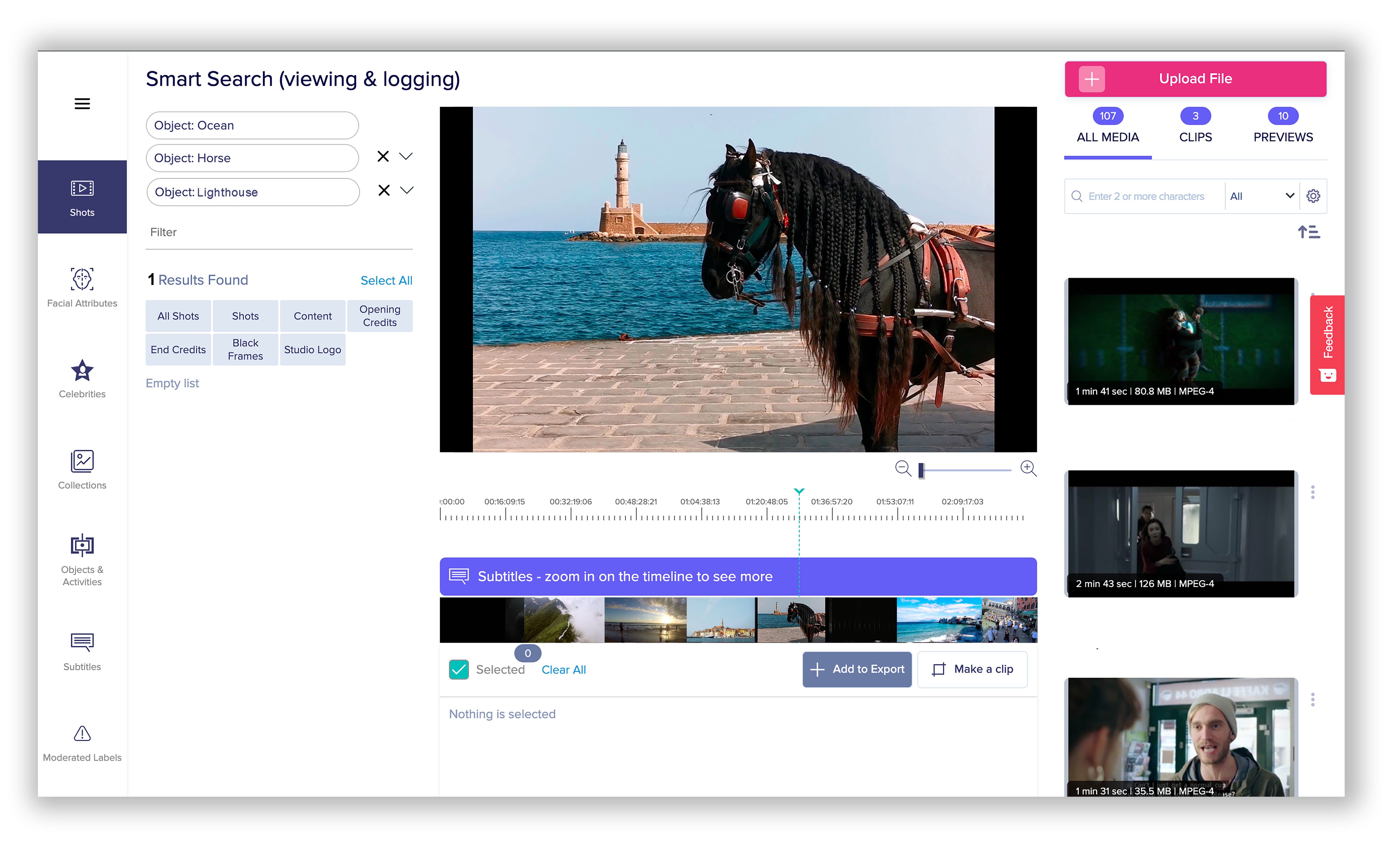 Nova A.I.Análisis y búsqueda de videos - AI.Análisis de video, búsqueda y generación de clips media 2