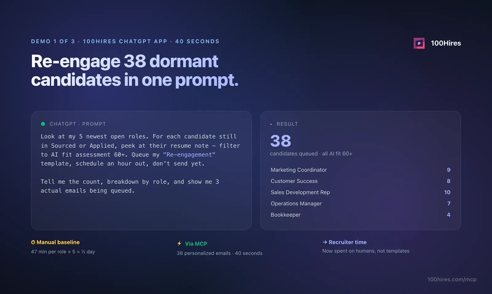 100hires - 1st ChatGPT ATS app + MCP screenshot 3