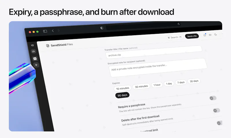 SendShield Files screenshot 4