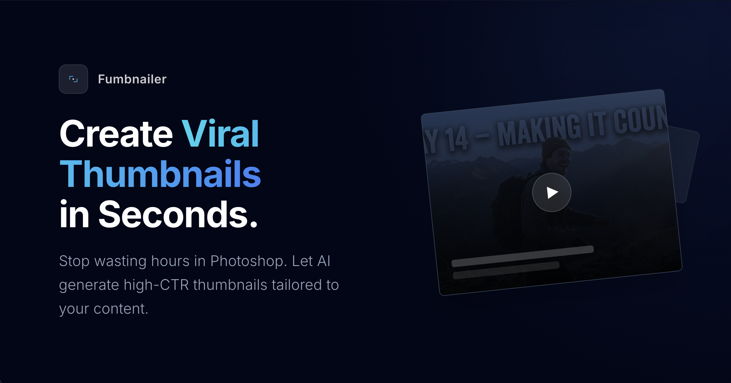 Fumbnailer - Screenshot 2 showing product features and functionality