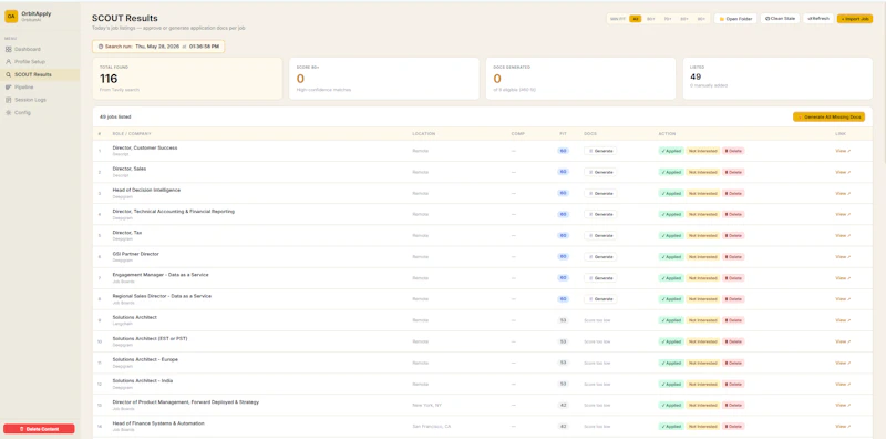 Orbitapply screenshot 2