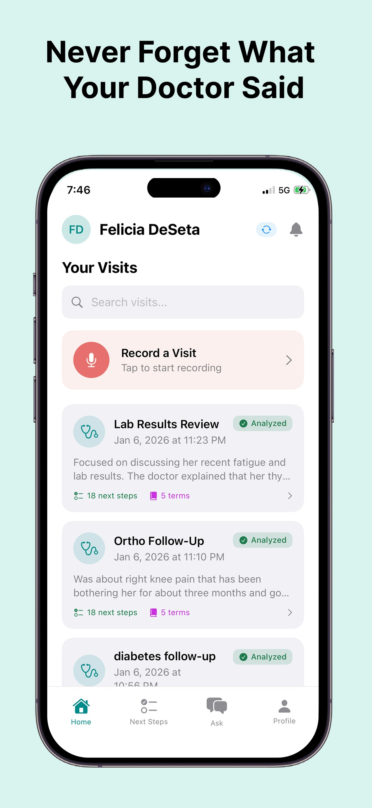 VisitRecall - Screenshot 2 showing product features and functionality
