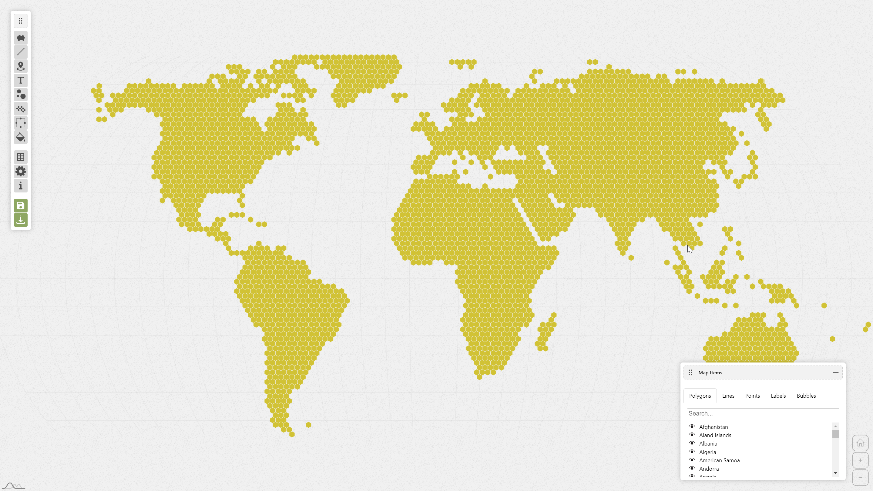 Editor de mapas on -line por AmCharts media 5