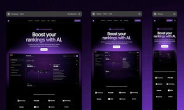 Free AI-themed site Kit Framer and Figma gallery image