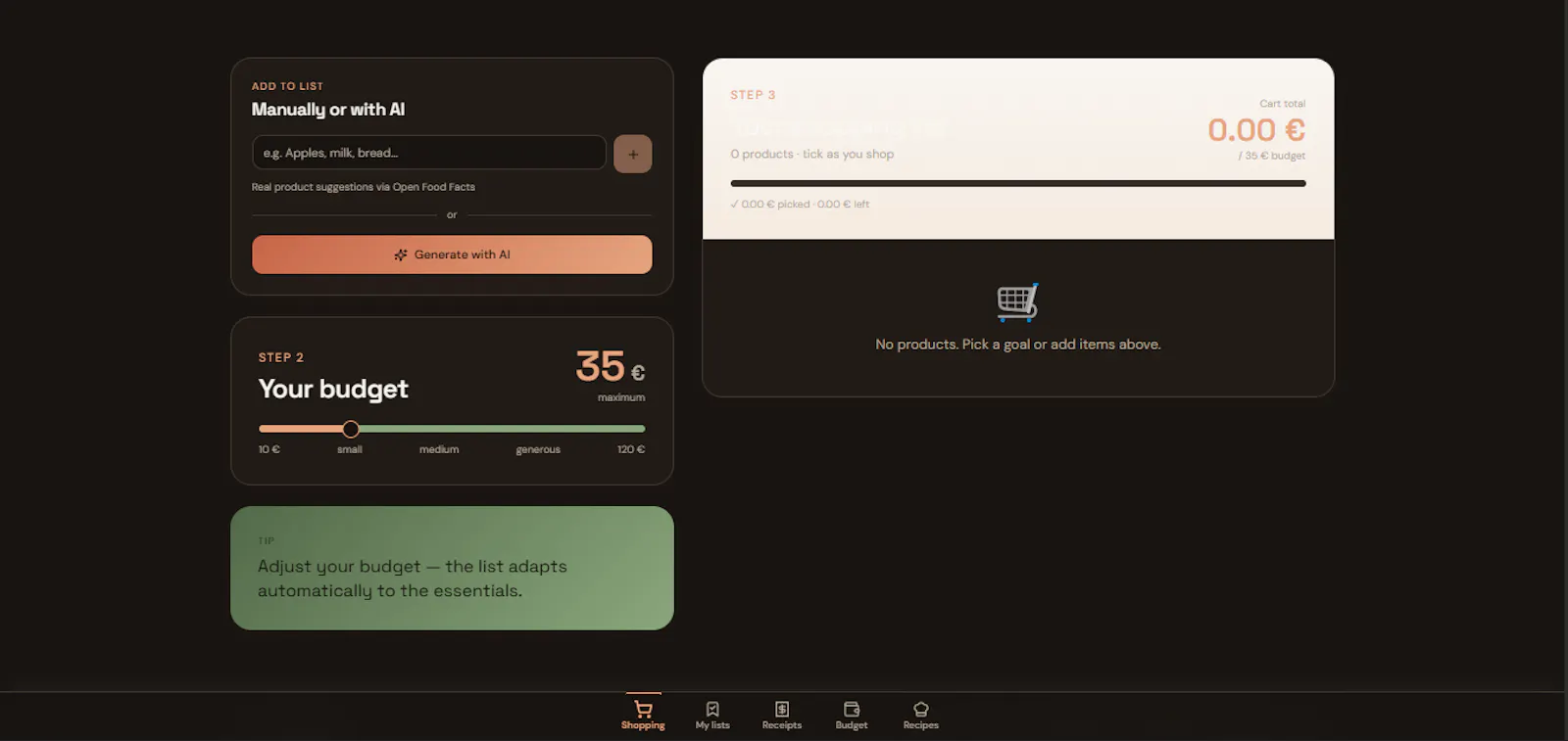 TrackMesCourse screenshot 2