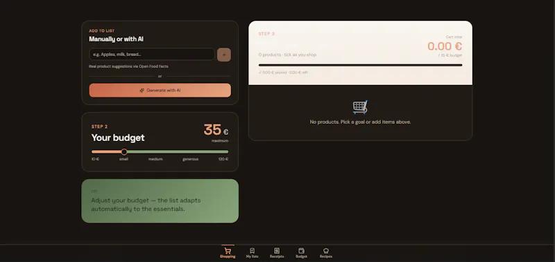 TrackMesCourse screenshot 2