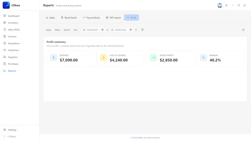 Clikox — Offline POS & Inventory screenshot 2