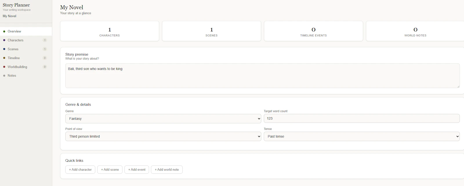 Story Planner - Your Writing Workspace screenshot 1